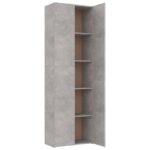 Armoire de bureau Gris béton 60x32x190 cm Bois d'ingénierie – Image 3