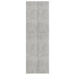 Armoire de bureau Gris béton 60x32x190 cm Bois d'ingénierie – Image 4