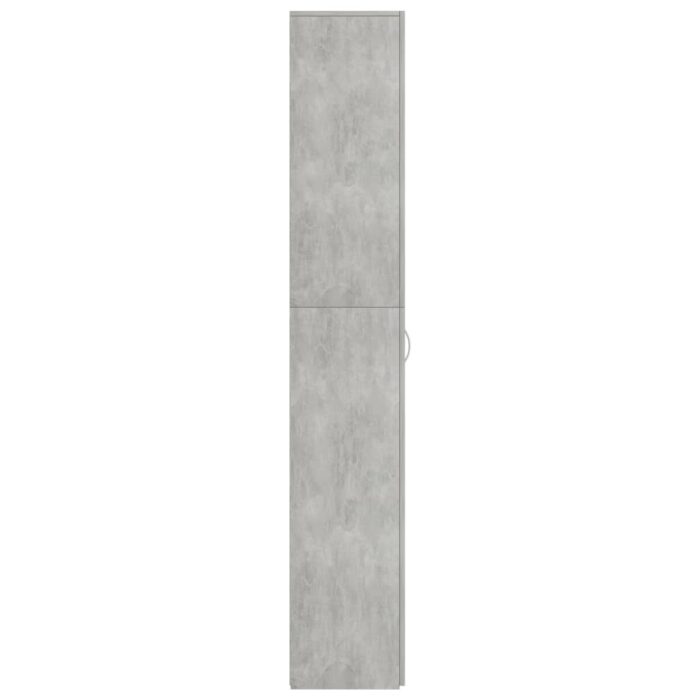 Armoire de bureau Gris béton 60x32x190 cm Bois d'ingénierie – Image 5