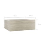 Table de chevet flottante Chêne sonoma Bois d'ingénierie – Image 5
