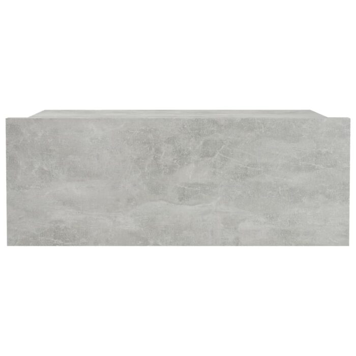 Table de chevet flottante Gris béton Bois d'ingénierie – Image 2
