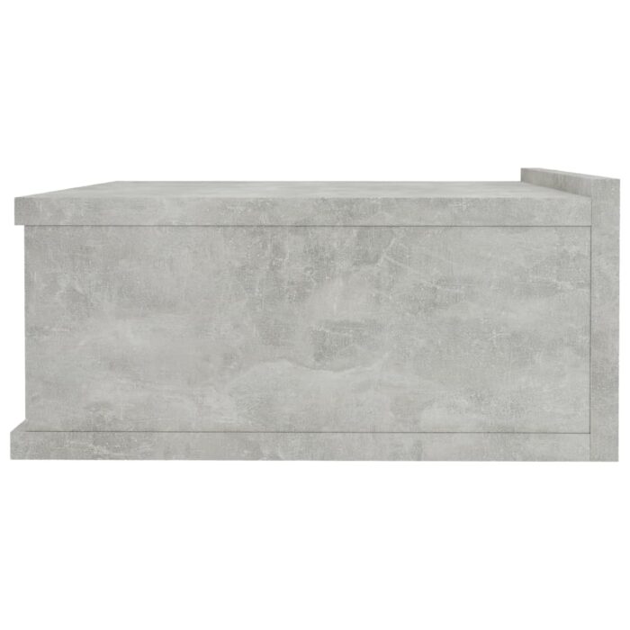 Table de chevet flottante Gris béton Bois d'ingénierie – Image 3
