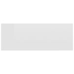 Tables de chevet flottantes 2pcs Blanc brillant Bois ingénierie – Image 2