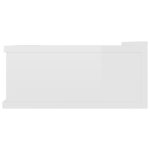 Tables de chevet flottantes 2pcs Blanc brillant Bois ingénierie – Image 3