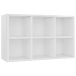 Bibliothèque/buffet blanc brillant 66x30x98cm bois d'ingénierie – Image 4
