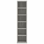 Armoire à CD Gris béton 21x20x88 cm Bois d'ingénierie – Image 2