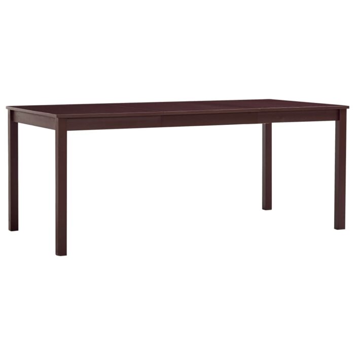 Table à manger Marron foncé 180x90x73 cm Bois de pin – Image 1