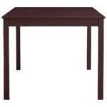 Table à manger Marron foncé 180x90x73 cm Bois de pin – Image 2