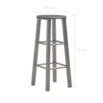 Tabourets de bar lot de 2 anthracite MDF – Image 5