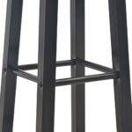 Tabourets de bar lot de 2 noir MDF – Image 4