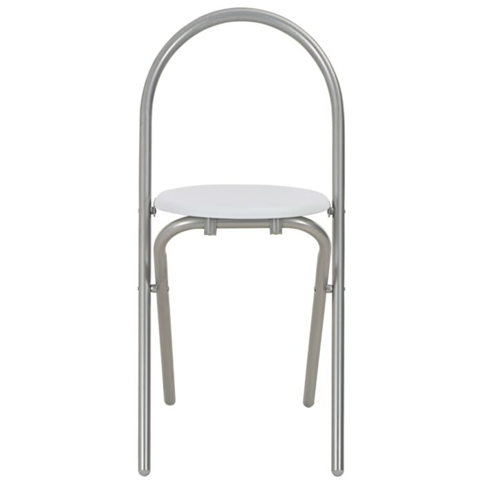 Ensemble à dîner pliant 3 pcs et étagère de rangement MDF acier – Image 10