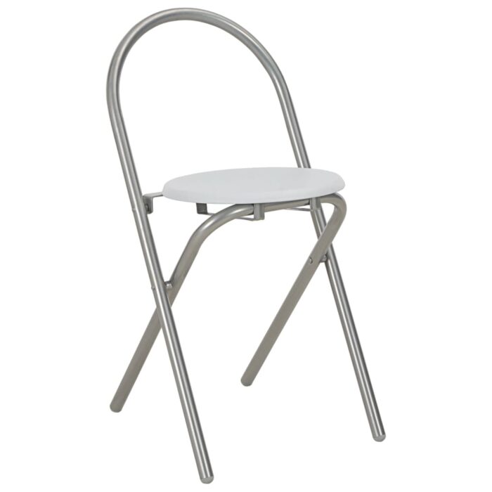 Ensemble à dîner pliant 3 pcs et étagère de rangement MDF acier – Image 8