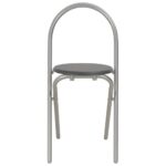 Ensemble à dîner pliant 3 pcs et étagère de rangement MDF acier – Image 10