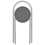 Ensemble à dîner pliant 3 pcs et étagère de rangement MDF acier – Image 11
