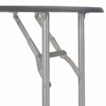 Ensemble à dîner pliant 3 pcs et étagère de rangement MDF acier – Image 7