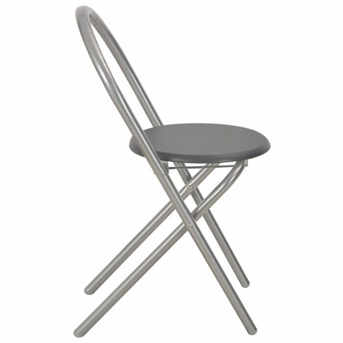 Ensemble à dîner pliant 3 pcs et étagère de rangement MDF acier – Image 9