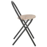 Ensemble à dîner pliant 3 pcs et étagère de rangement MDF acier – Image 9