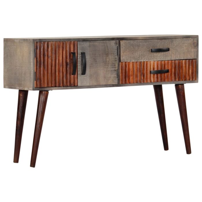 Table console Gris 120x35x75 cm Bois de manguier massif brut – Image 1
