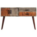 Table console Gris 120x35x75 cm Bois de manguier massif brut – Image 3