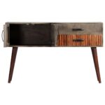 Table console Gris 120x35x75 cm Bois de manguier massif brut – Image 5