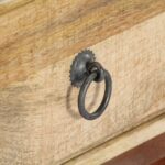 Table de chevet 40 x 30 x 52 cm Bois de manguier massif brut – Image 2