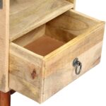 Table de chevet 40 x 30 x 52 cm Bois de manguier massif brut – Image 6