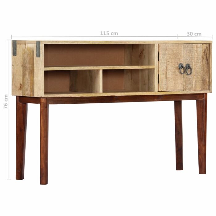 Table console 115x30x76 cm Bois de manguier massif brut – Image 7
