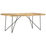 Table à manger 180x90x76 cm Bois de manguier massif – Image 9