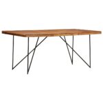 Table à manger 180x90x76 cm Bois d'acacia massif – Image 6