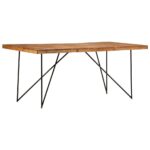 Table à manger 180x90x76 cm Bois d'acacia massif – Image 7