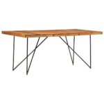 Table à manger 180x90x76 cm Bois d'acacia massif – Image 9