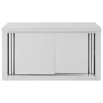 Armoire de cuisine avec portes coulissantes 90x40x50 cm Inox – Image 5