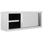 Armoire de cuisine avec portes coulissantes 120x40x50 cm Inox – Image 2