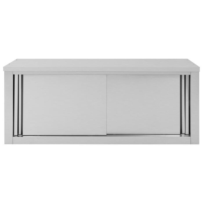 Armoire de cuisine avec portes coulissantes 120x40x50 cm Inox – Image 5