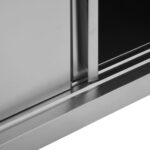 Armoire de cuisine avec portes coulissantes 120x40x50 cm Inox – Image 6