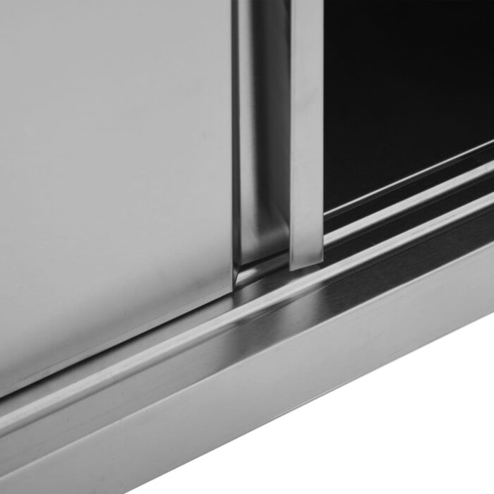 Armoire de cuisine avec portes coulissantes 120x40x50 cm Inox – Image 6