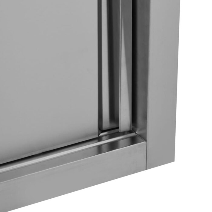 Armoire de cuisine avec portes coulissantes 120x40x50 cm Inox – Image 7