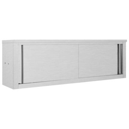 Armoire de cuisine avec portes coulissantes 150x40x50 cm Inox