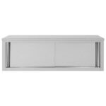 Armoire de cuisine avec portes coulissantes 150x40x50 cm Inox – Image 5