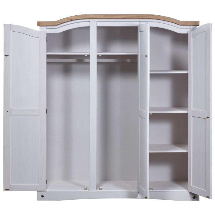 Garde-robe avec 3 portes Gamme Corona pin mexicain Blanc – Image 2