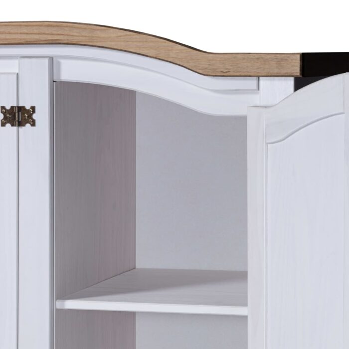 Garde-robe avec 3 portes Gamme Corona pin mexicain Blanc – Image 3