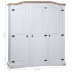 Garde-robe avec 3 portes Gamme Corona pin mexicain Blanc – Image 4