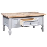 Table basse Pin mexicain Gamme Corona Gris 100x55x44 cm – Image 2