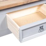 Table basse Pin mexicain Gamme Corona Gris 100x55x44 cm – Image 3