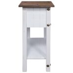 Table console Gamme Corona Pin mexicain Blanc 90x34,5x73 cm – Image 2