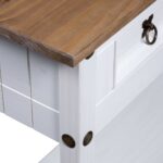 Table console Gamme Corona Pin mexicain Blanc 90x34,5x73 cm – Image 4