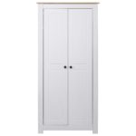 Garde-robe Blanc 80x50x171,5 cm Pin massif Assortiment Panama – Image 3