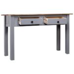 Table console Gris 110x40x72 cm Pin solide Gamme Panama – Image 2