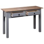 Table console Gris 110x40x72 cm Pin solide Gamme Panama – Image 5