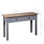 Table console Gris 110x40x72 cm Pin solide Gamme Panama – Image 8